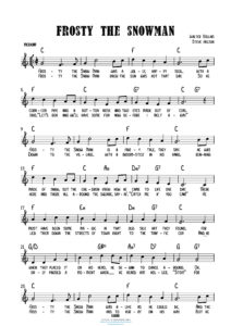 Frosty the Snowman – Sheet Music Transcriptions by Paul Gladis